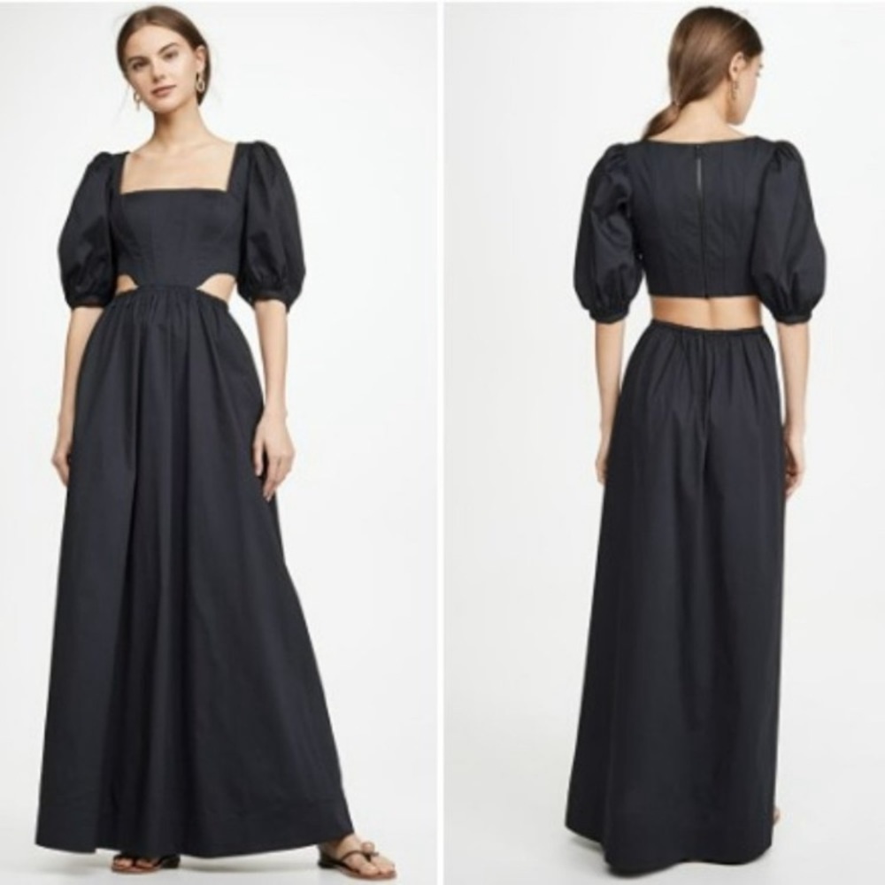 NWT STAUD Astro Maxi Dress In Black 4
